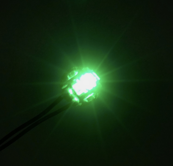 1 x 2 Grün zu Orange wechselnde LED mit 15 cm Verbindungskabel